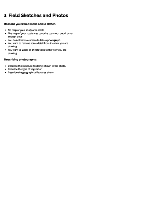 Geography (0460) Field Sketches and Photos Revision Note