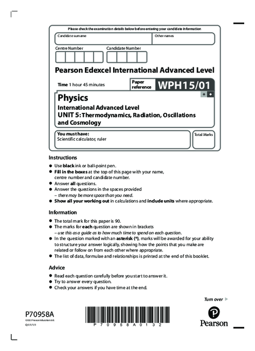 Physics WPH15/01 January 2022
