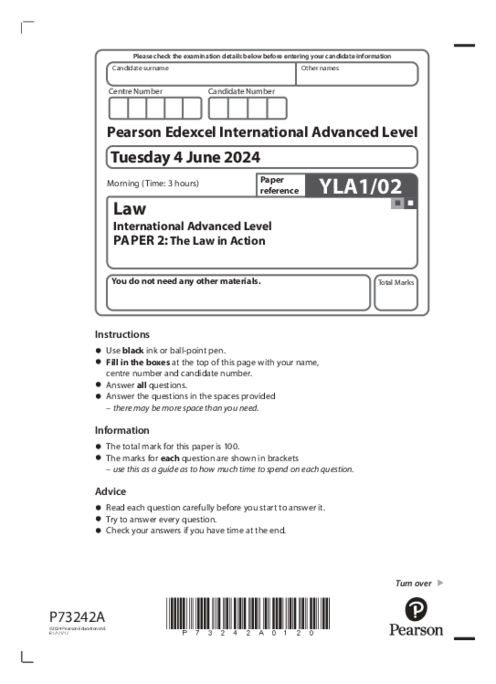 Law YLA02/01 June 2024 