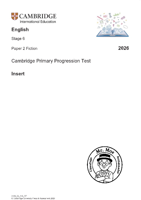 Cambridge Primary Progression Test: English Stage 6 Paper 2 (Fiction) Insert