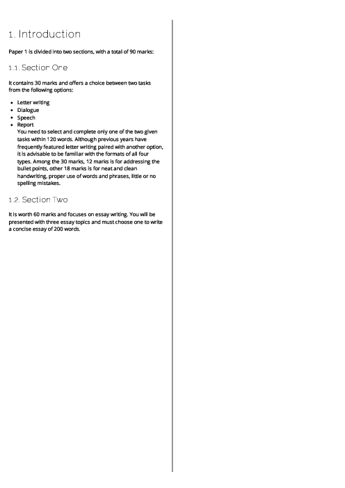 Bengali (3204) Introduction Revision Note