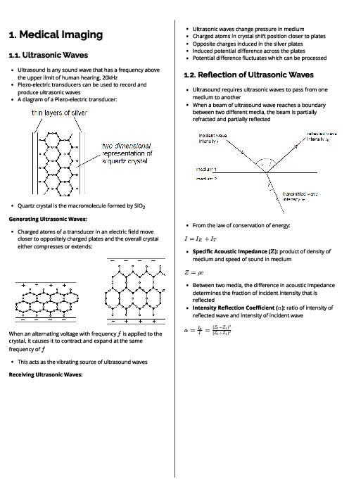 Physics (9702) Medical Imaging Revision Note