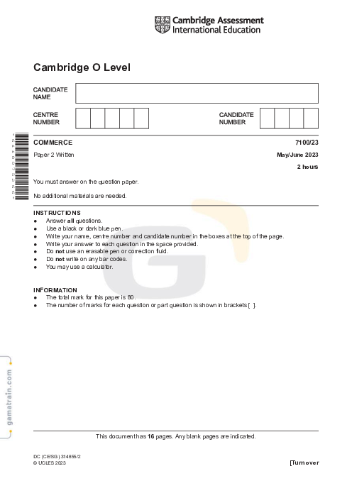 Commerce 7100/23 May June 2023