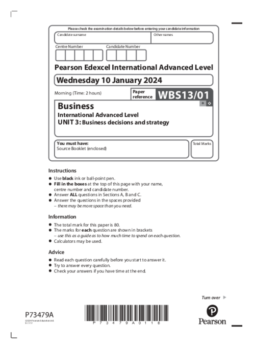 Business WBS13/01 January 2024 