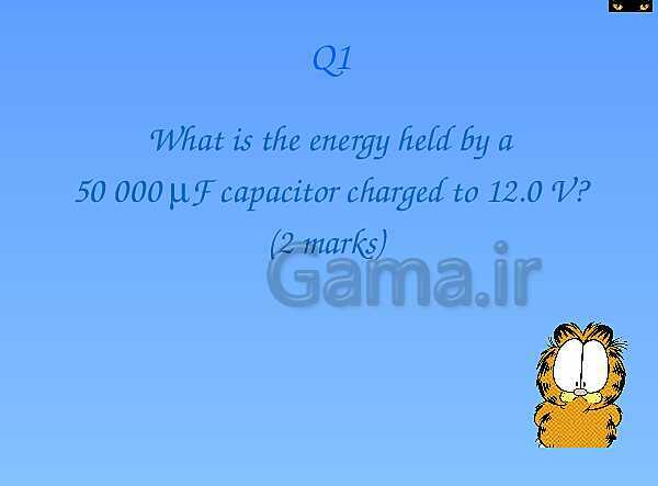 A Level Physics PowerPoint Presentation | Capacitor Question- پیش نمایش