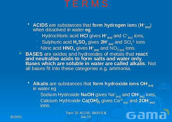 Free PowerPoint on Acids, Bases & Salts | Chemistry Fundamentals & pH Concepts- پیش نمایش