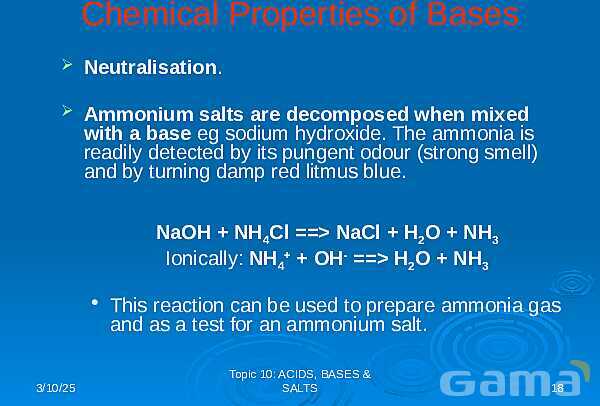 Free PowerPoint on Acids, Bases & Salts | Chemistry Fundamentals & pH Concepts- پیش نمایش