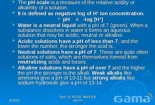 Free PowerPoint on Acids, Bases & Salts | Chemistry Fundamentals & pH Concepts- پیش نمایش