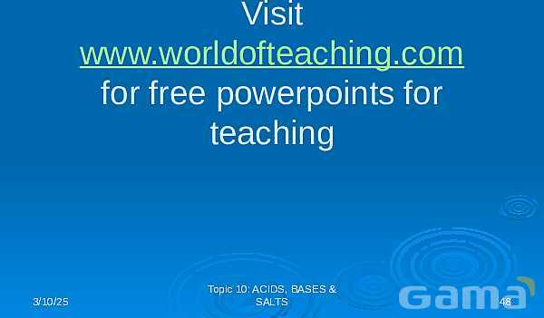 Free PowerPoint on Acids, Bases & Salts | Chemistry Fundamentals & pH Concepts- پیش نمایش