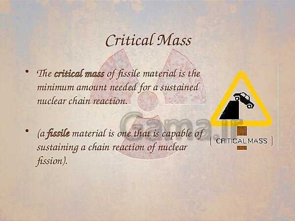 A Level Physics PowerPoint Presentation | Critical Mass- پیش نمایش