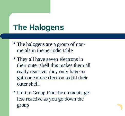 The Halogens: Group 17 Elements and Their Unique Characteristics- پیش نمایش