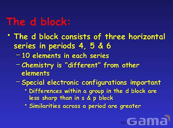 The d-Block Elements | Free Chemistry PowerPoint- پیش نمایش