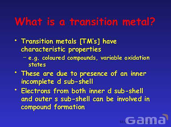 The d-Block Elements | Free Chemistry PowerPoint- پیش نمایش