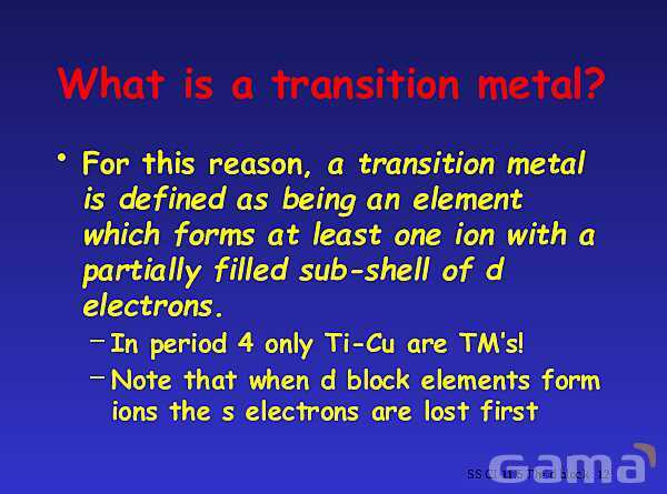 The d-Block Elements | Free Chemistry PowerPoint- پیش نمایش