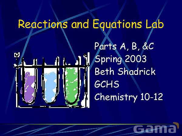 Chemical Reactions and Equations | Free Chemistry PowerPoint- پیش نمایش