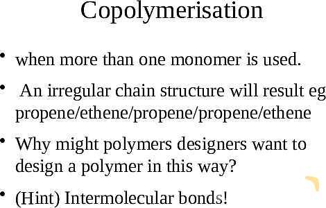 Polymers Structure, Properties, and Polymerization | Free Chemistry PowerPoint- پیش نمایش