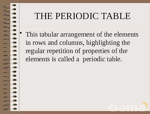 The Periodic Table | Free Chemistry PowerPoint- پیش نمایش