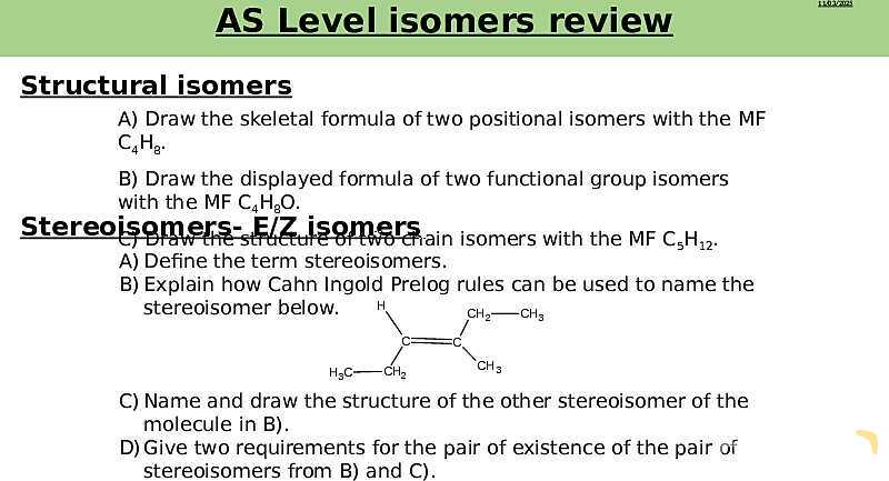 Optical Isomers | Free Chemistry PowerPoint- پیش نمایش