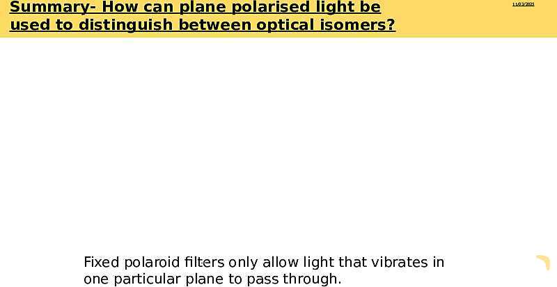 Optical Isomers | Free Chemistry PowerPoint- پیش نمایش