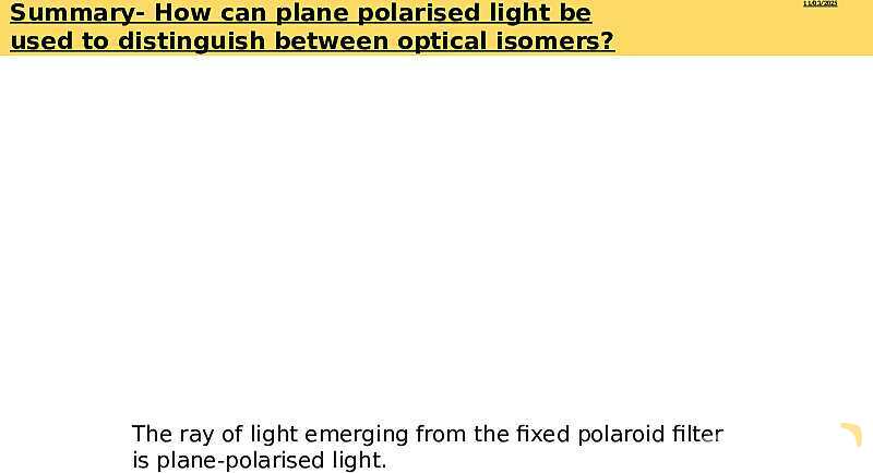 Optical Isomers | Free Chemistry PowerPoint- پیش نمایش