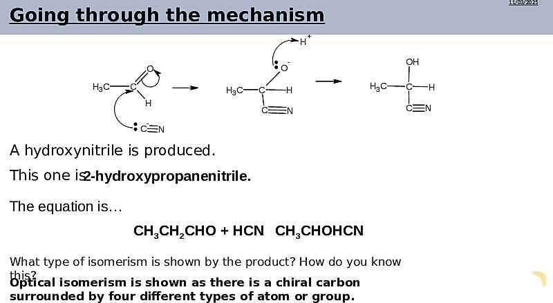 Aldehydes, Ketones, and Hydroxynitriles | Free Chemistry PowerPoint- پیش نمایش