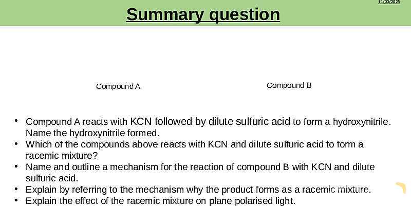 Aldehydes, Ketones, and Hydroxynitriles | Free Chemistry PowerPoint- پیش نمایش