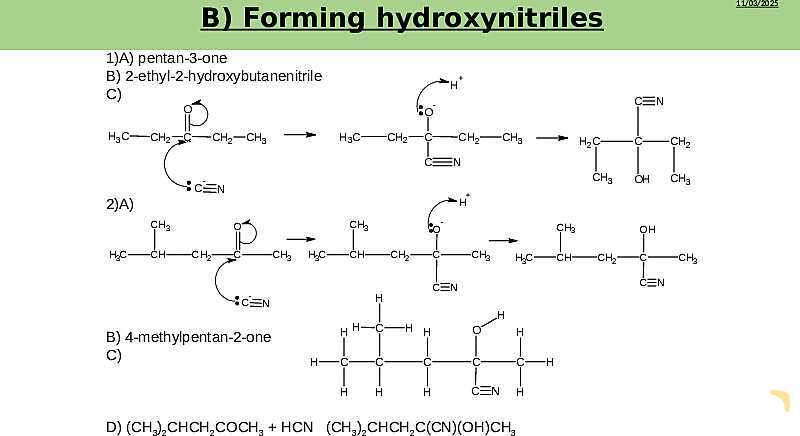 Aldehydes, Ketones, and Hydroxynitriles | Free Chemistry PowerPoint- پیش نمایش