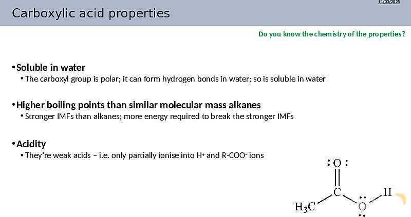 Carboxylic Acids and Derivatives | Free Chemistry PowerPoint- پیش نمایش