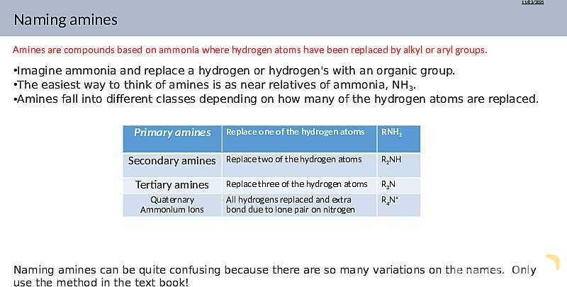 Comprehensive Guide to Amines | As & A Level Chemistry 9701 pptx- پیش نمایش