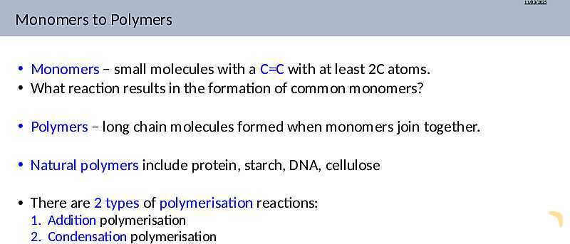 Understanding Addition Polymers | As & A Level Chemistry 9701 PowerPoint- پیش نمایش