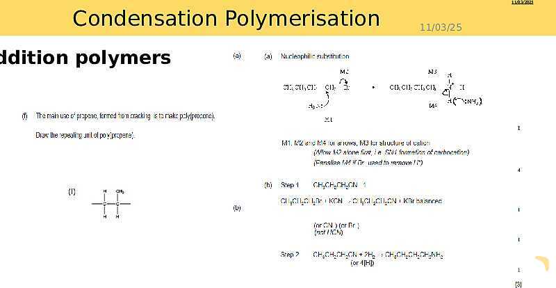 Condensation Polymers | As & A Level Chemistry 9701 PowerPoint- پیش نمایش