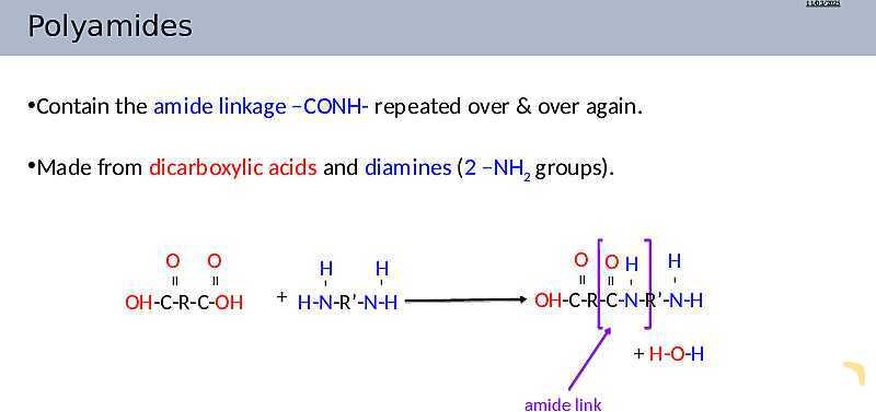 Condensation Polymers | As & A Level Chemistry 9701 PowerPoint- پیش نمایش