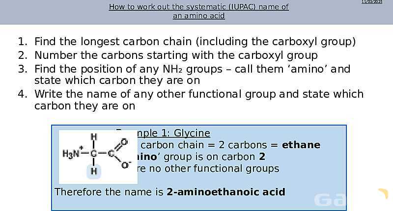 Understanding Amino Acids | As & A Level Chemistry 9701 pptx- پیش نمایش