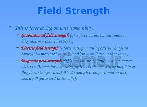 A Level Physics PowerPoint Presentation | What is a field?- پیش نمایش