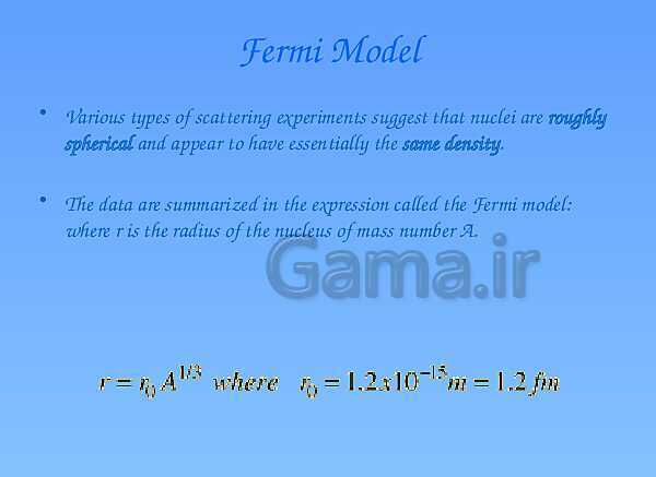 A Level Physics PowerPoint Presentation | Nuclear Size and Density- پیش نمایش