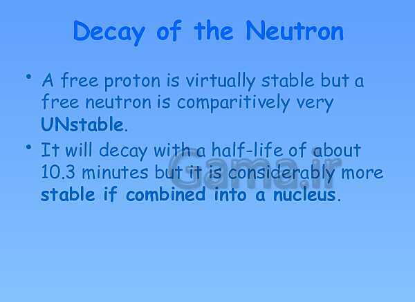 A Level Physics PowerPoint Presentation | Stability of the proton - پیش نمایش