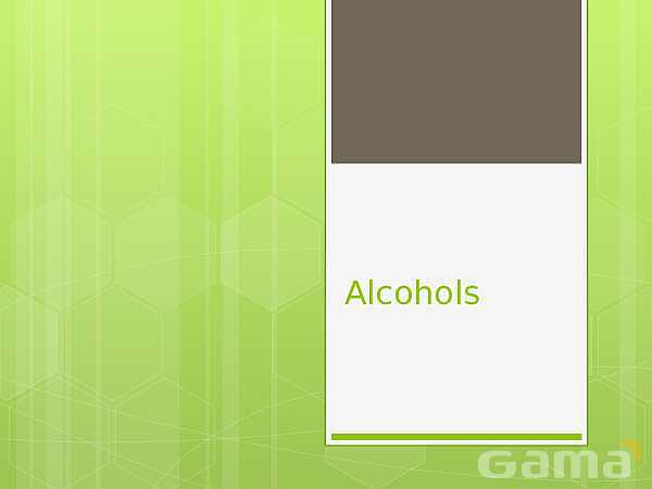 A Level  Chemistry PowerPoint Presentation | Alcohols- پیش نمایش