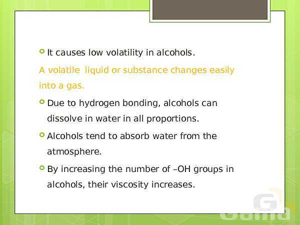 A Level  Chemistry PowerPoint Presentation | Alcohols- پیش نمایش