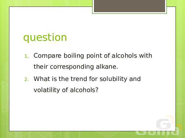 A Level  Chemistry PowerPoint Presentation | Alcohols- پیش نمایش