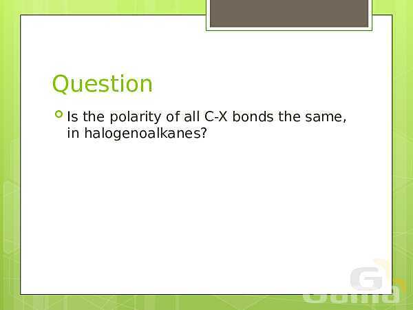 A Level  Chemistry PowerPoint Presentation | Organic Halogen Compounds- پیش نمایش