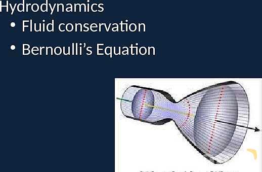 Understanding Hydrodynamics: Fluid Flow, Bernoulli′s Equation, and Practical Applications- پیش نمایش