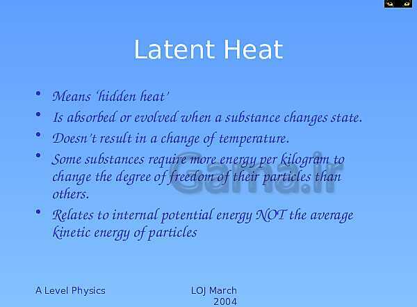 A Level Physics PowerPoint Presentation | Specific Heat Capacity and Latent Heat- پیش نمایش