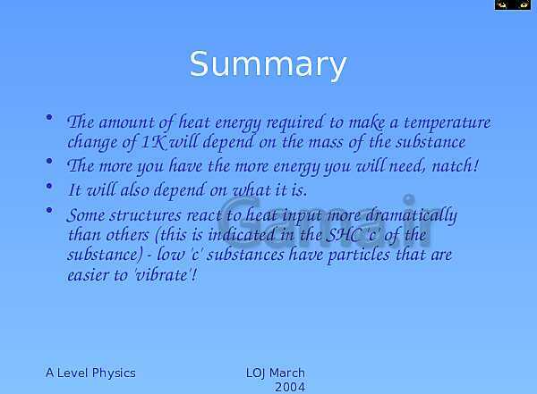 A Level Physics PowerPoint Presentation | Specific Heat Capacity and Latent Heat- پیش نمایش