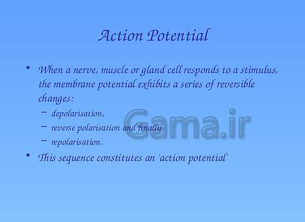 A Level Physics PowerPoint Presentation | action potential- پیش نمایش